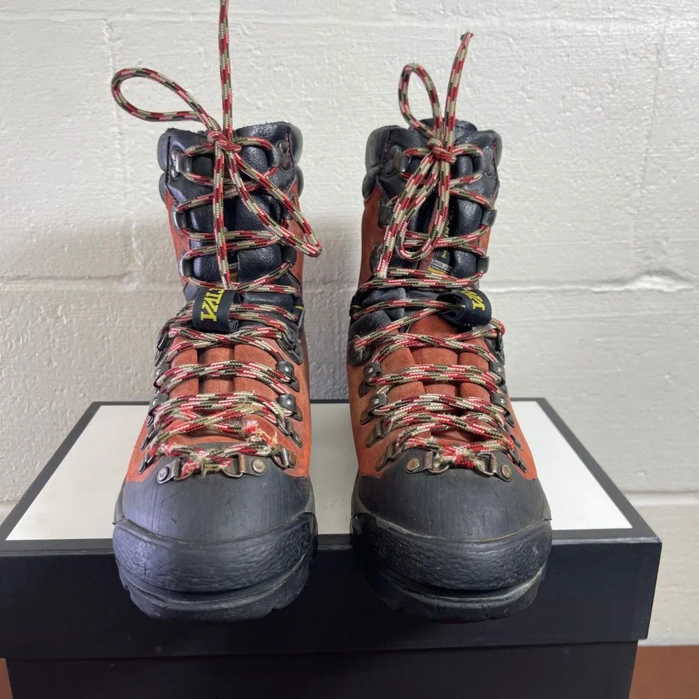 LA SORTIVA K2 Mountain Climbing Alpine Hiking Boots Red Black Men's 42 EU/9 US